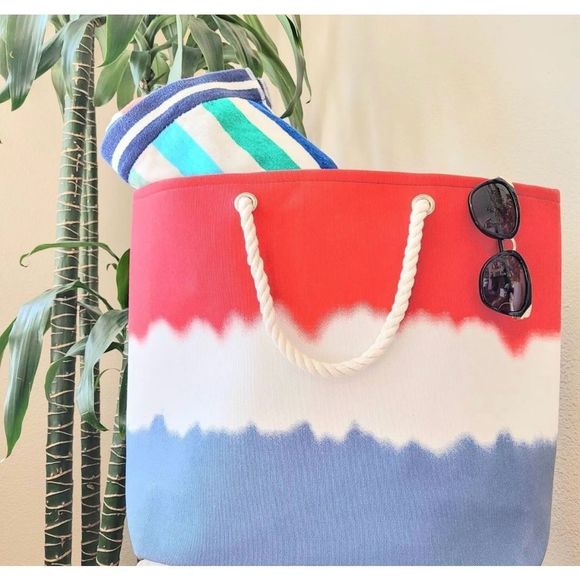 No Brand Handbags - Large Canvas Tote, Carry All Bag, Beach Bag, American Tote